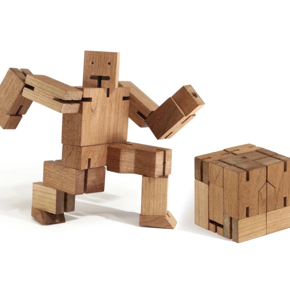 Cubebot Wooden Robot Transforming Toy - Picture 2 of 8